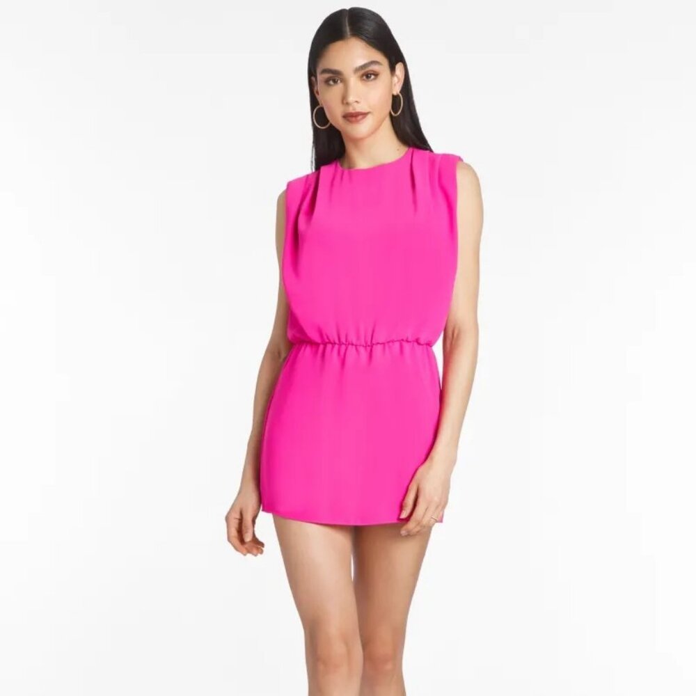 Amanda Uprichard Caprianna Romper L Hot Pink NWOT